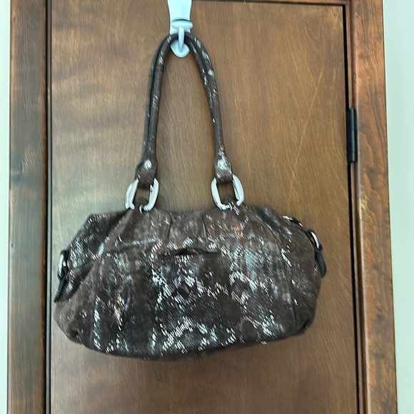 b. makowsky Handbags - B. Mekowsky Snake Print Metallic Leather Purse